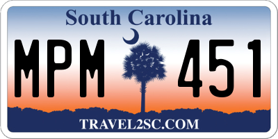 SC license plate MPM451