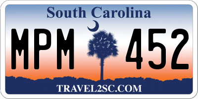 SC license plate MPM452