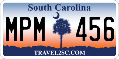 SC license plate MPM456