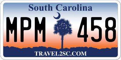 SC license plate MPM458