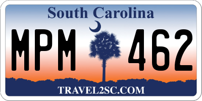 SC license plate MPM462