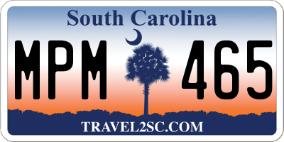 SC license plate MPM465
