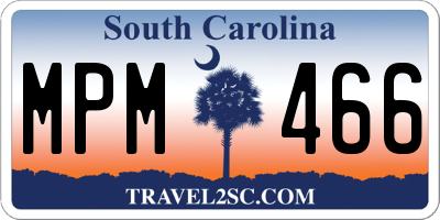 SC license plate MPM466