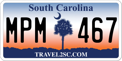 SC license plate MPM467