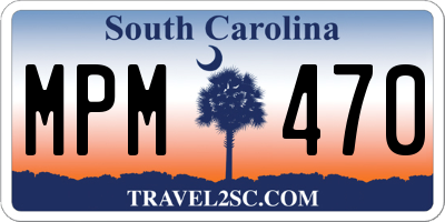 SC license plate MPM470