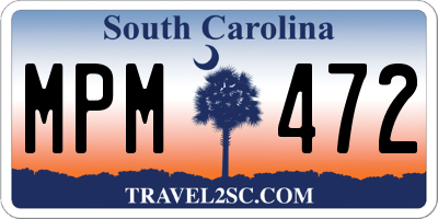 SC license plate MPM472