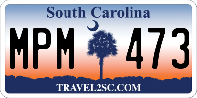 SC license plate MPM473