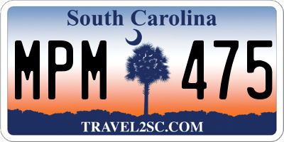 SC license plate MPM475