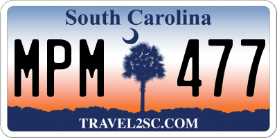 SC license plate MPM477