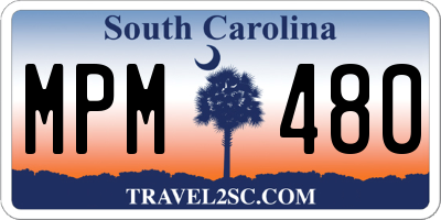 SC license plate MPM480
