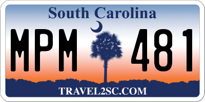 SC license plate MPM481