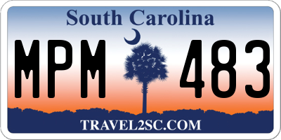 SC license plate MPM483