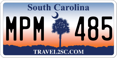 SC license plate MPM485
