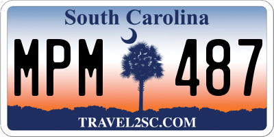 SC license plate MPM487