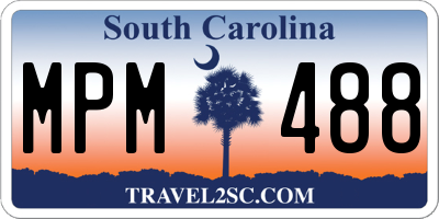 SC license plate MPM488