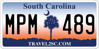 SC license plate MPM489