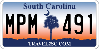 SC license plate MPM491