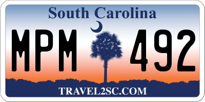 SC license plate MPM492
