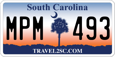 SC license plate MPM493