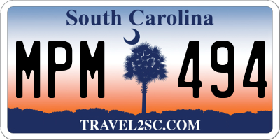 SC license plate MPM494