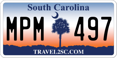 SC license plate MPM497