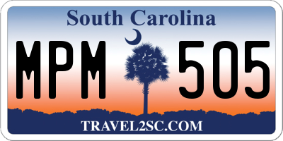 SC license plate MPM505