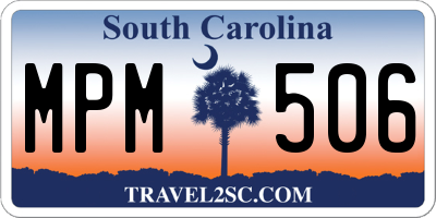 SC license plate MPM506