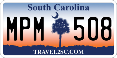 SC license plate MPM508