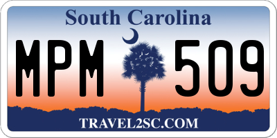 SC license plate MPM509
