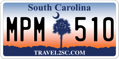 SC license plate MPM510