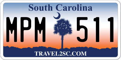 SC license plate MPM511
