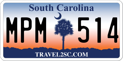 SC license plate MPM514