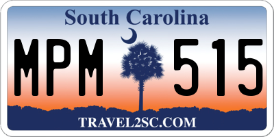 SC license plate MPM515