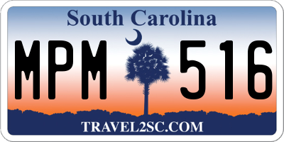 SC license plate MPM516