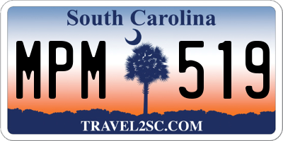 SC license plate MPM519