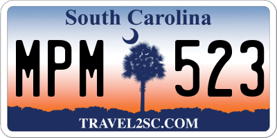 SC license plate MPM523