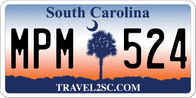 SC license plate MPM524