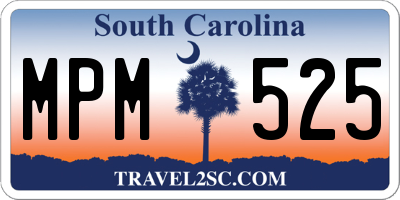 SC license plate MPM525
