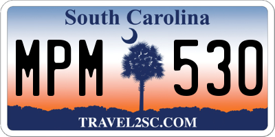 SC license plate MPM530