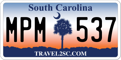 SC license plate MPM537