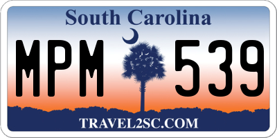 SC license plate MPM539