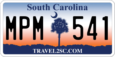 SC license plate MPM541