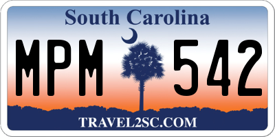 SC license plate MPM542