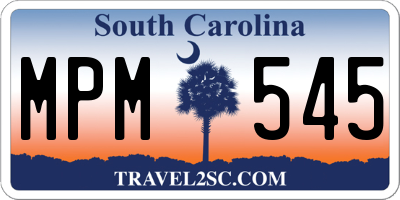 SC license plate MPM545