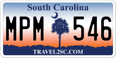 SC license plate MPM546