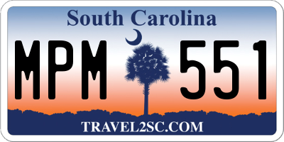 SC license plate MPM551