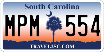 SC license plate MPM554