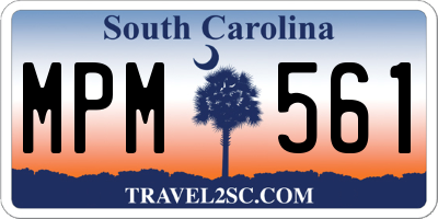 SC license plate MPM561