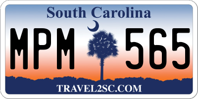 SC license plate MPM565