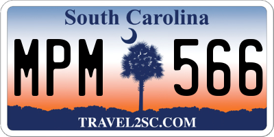 SC license plate MPM566